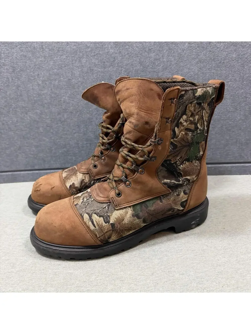 Vintage Red Wings‎ Boots Camo GoreTex Work Steel Toe Made in USA Size 10.5D